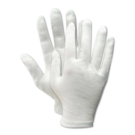 Magid Textile Gloves, Medium Weight/Standard, White, , 12 PK 681H